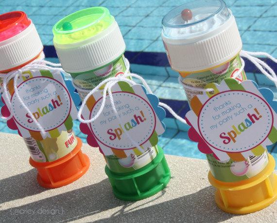 Party Favor Ideas For Pool Party
 INSTANT DOWNLOAD Pool Party Favor Tags Birthday Printables