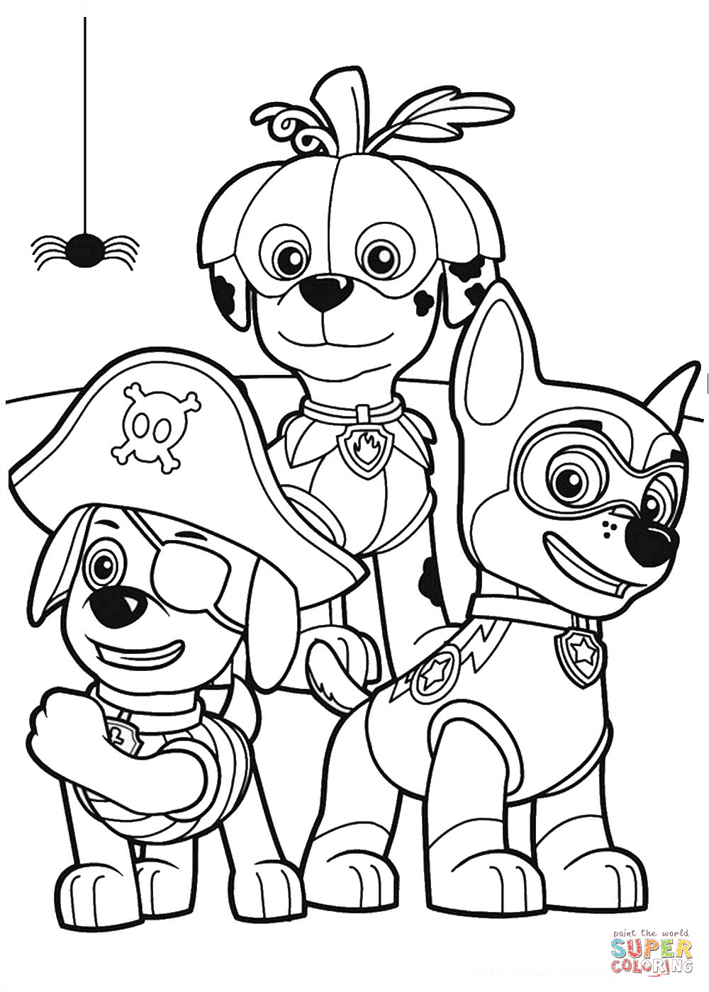 Paw Patrol Printable Coloring Pages
 Paw Patrol Halloween Party coloring page