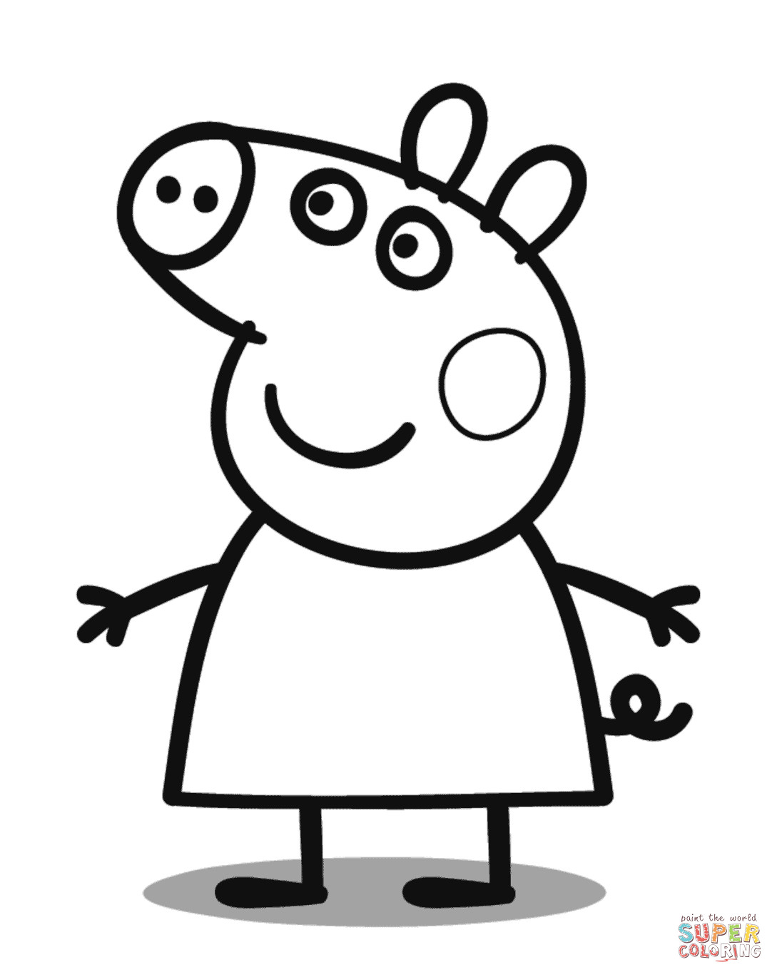 Peppa Pig Coloring Pages
 Peppa Pig coloring page