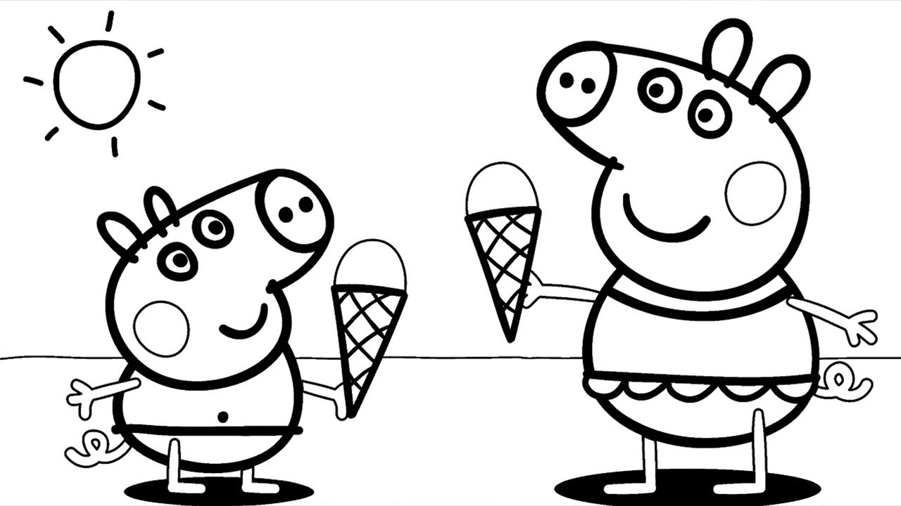 Peppa Pig Coloring Pages
 Characters Coloring Pages For Kids Peppa Coloring Book