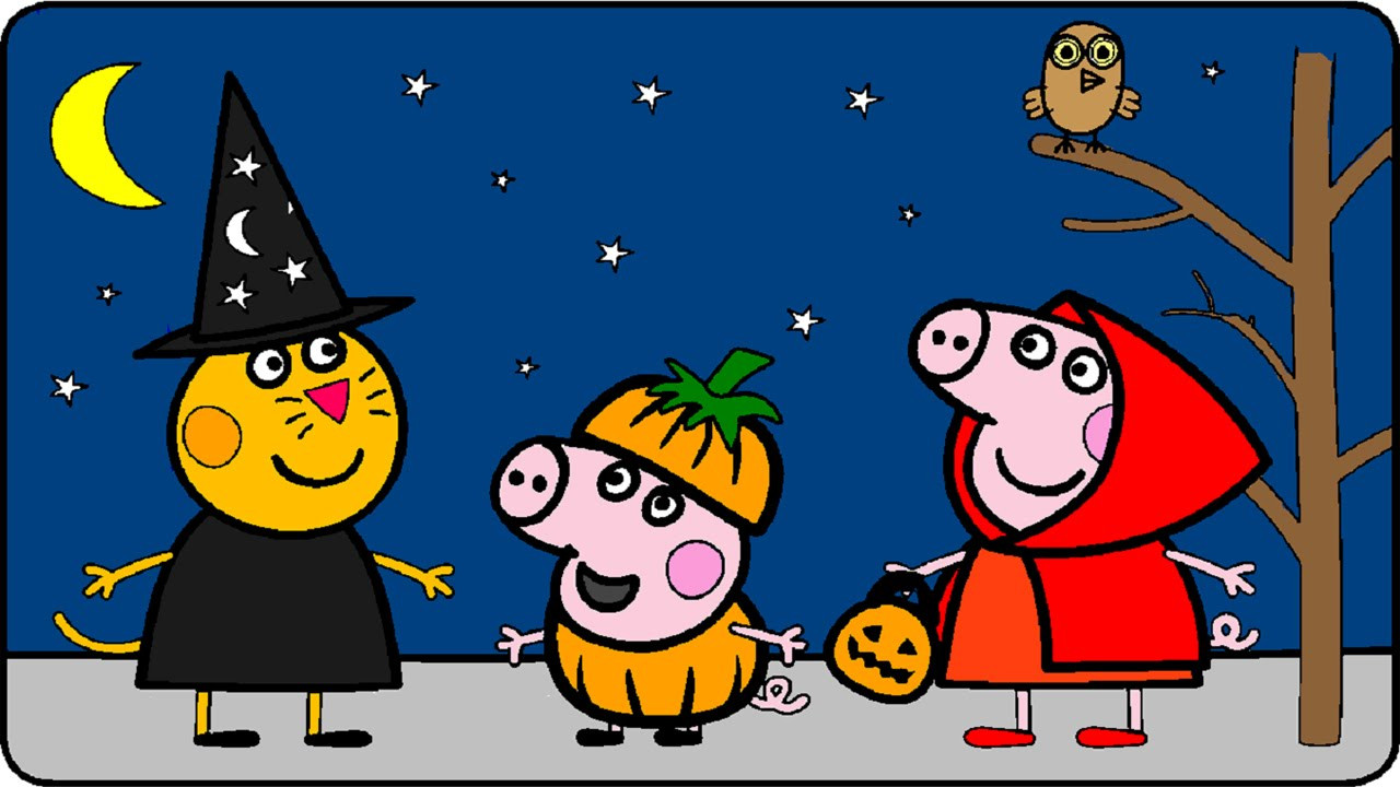 Peppa Pig Halloween Coloring Pages
 Peppa Pig Coloring Pages for Kids Peppa Pig Coloring Games