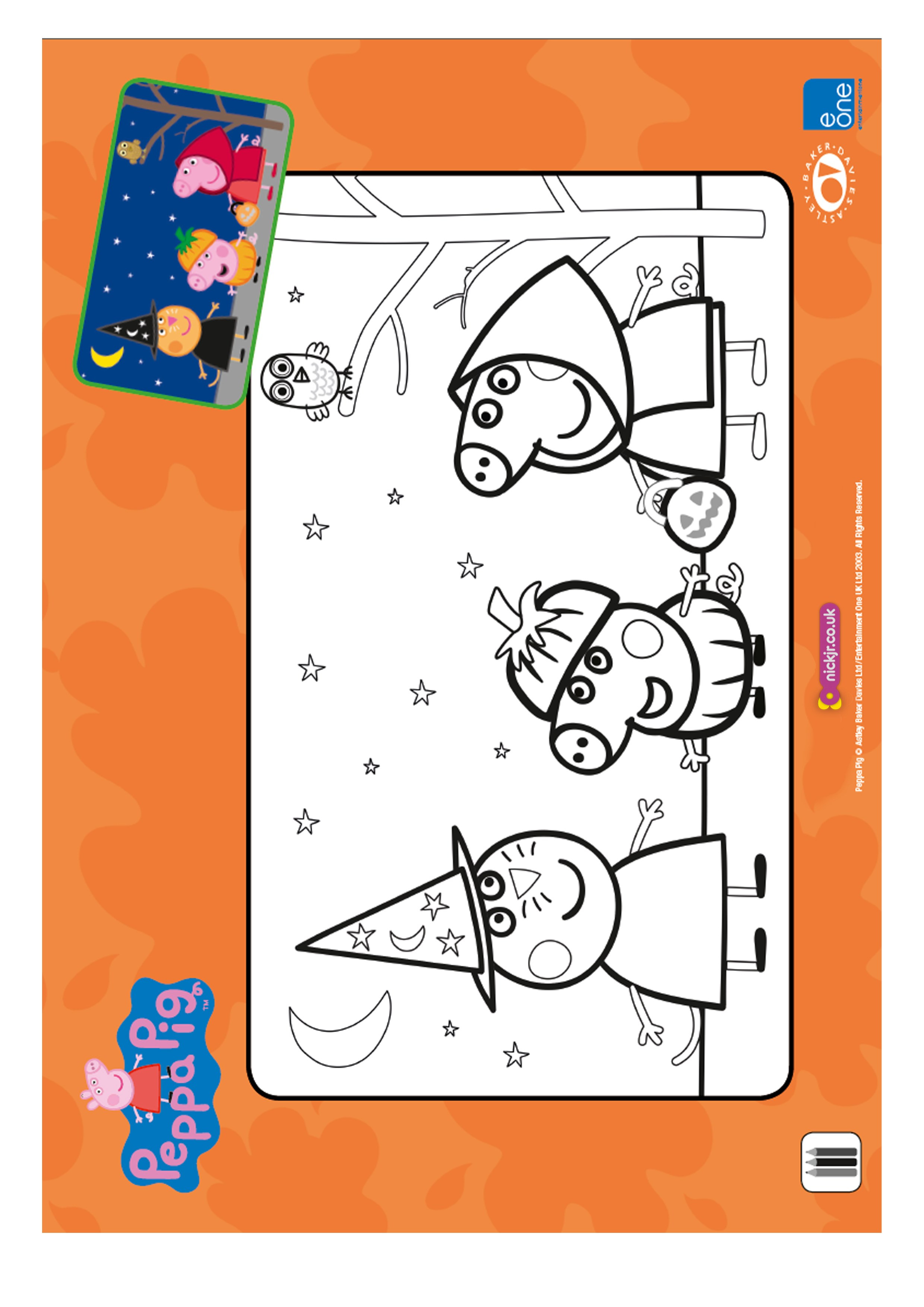Peppa Pig Halloween Coloring Pages
 Nick Jr Pumpkin Party and Giveaway In The Playroom