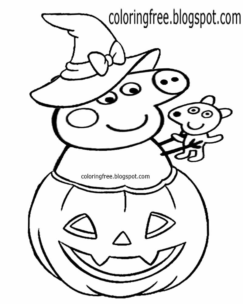 Peppa Pig Halloween Coloring Pages
 Free Coloring Pages Printable To Color Kids