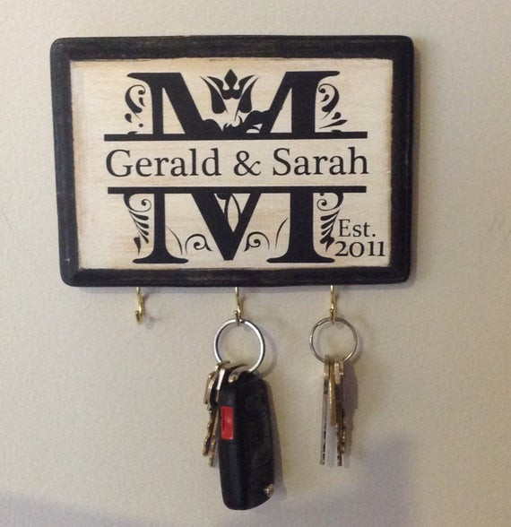 Personal Wedding Gift Ideas
 Personalized Wedding Gift Monogram Key Holder Awesome for