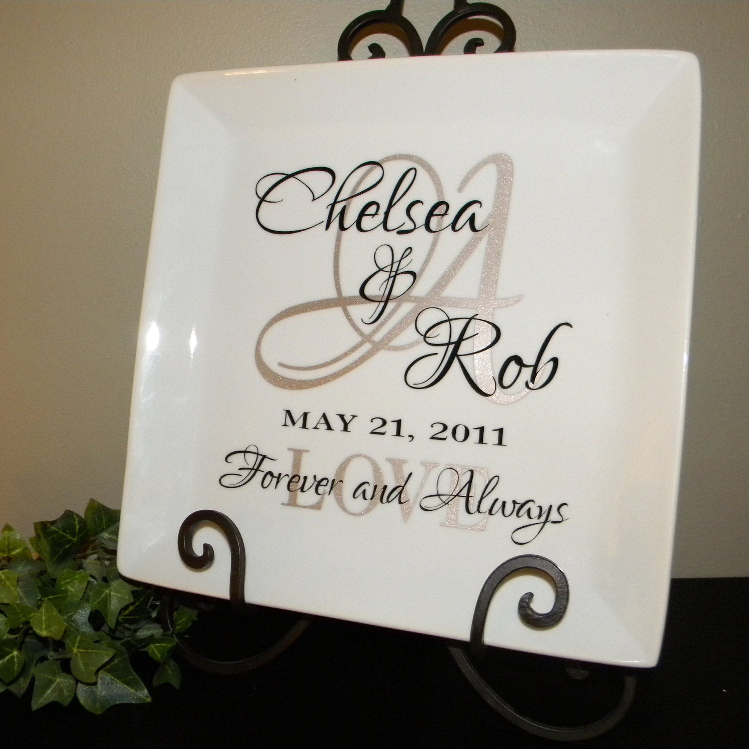 Personal Wedding Gift Ideas
 Personalized Wedding Gift Plate Anniversary Gift For by