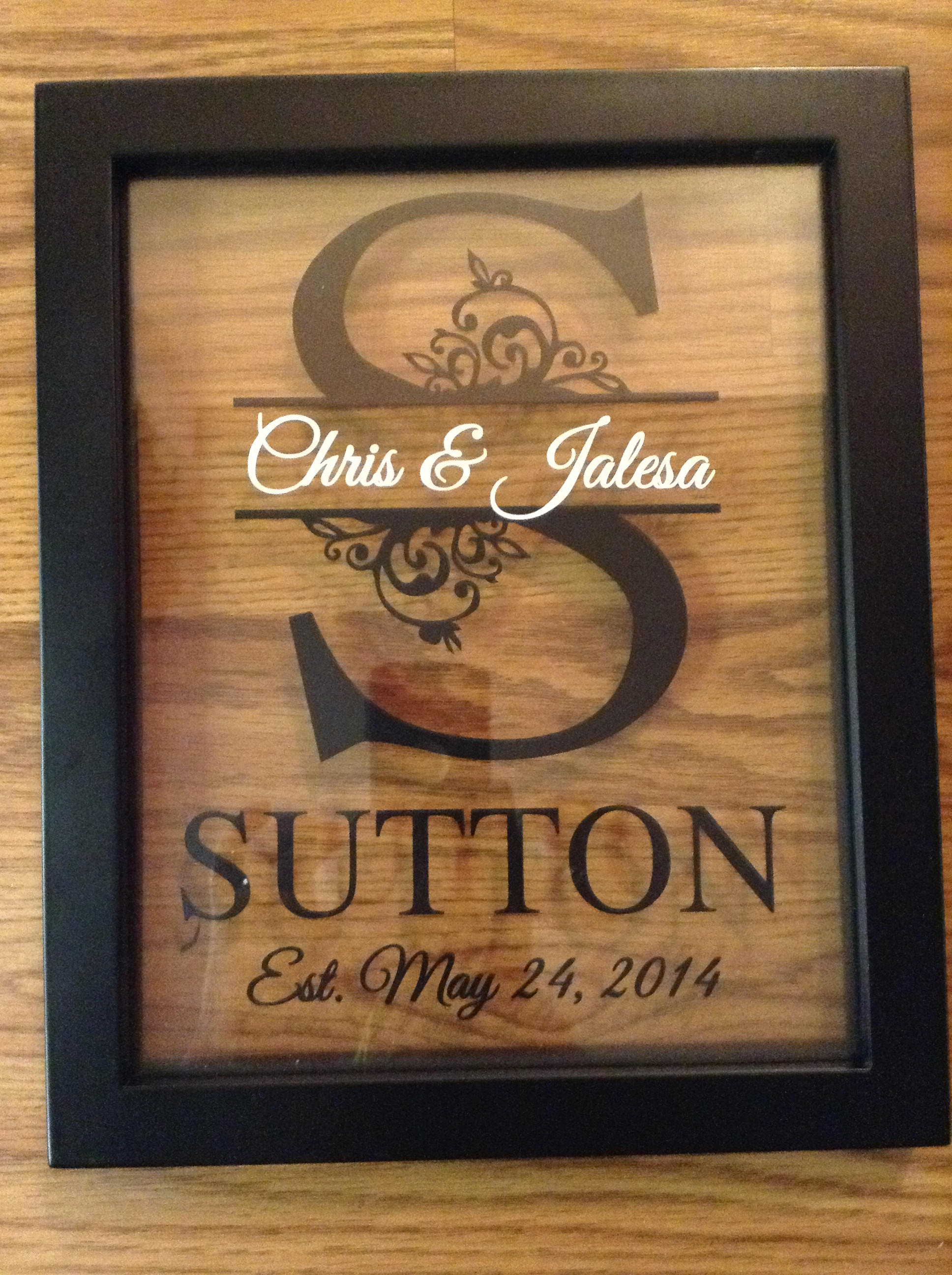 Personal Wedding Gift Ideas
 Personalized Last Name Floating Frame 8X10 on Storenvy