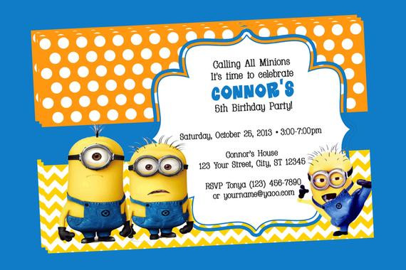 Personalized Minion Birthday Invitations
 Unavailable Listing on Etsy