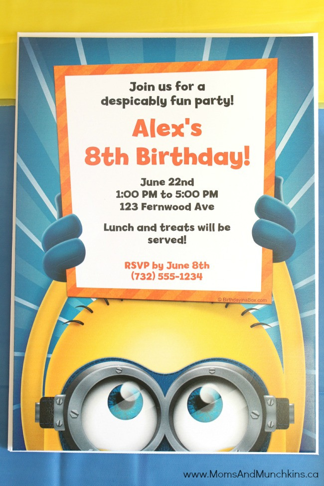Personalized Minion Birthday Invitations
 Minions Birthday Party Ideas Moms & Munchkins