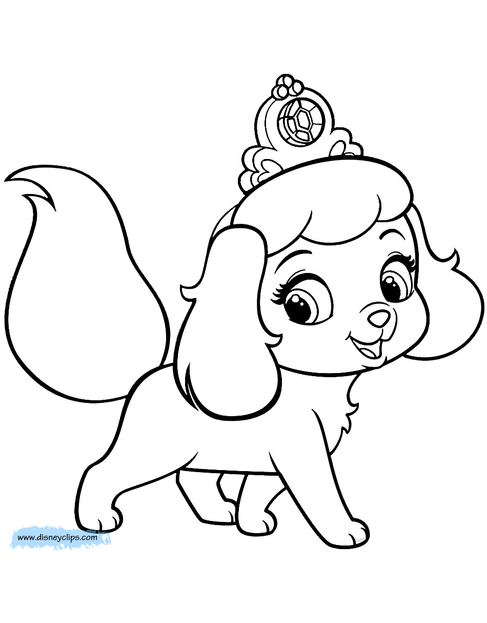 Pets Coloring Pages
 Palace Pets Coloring Pages