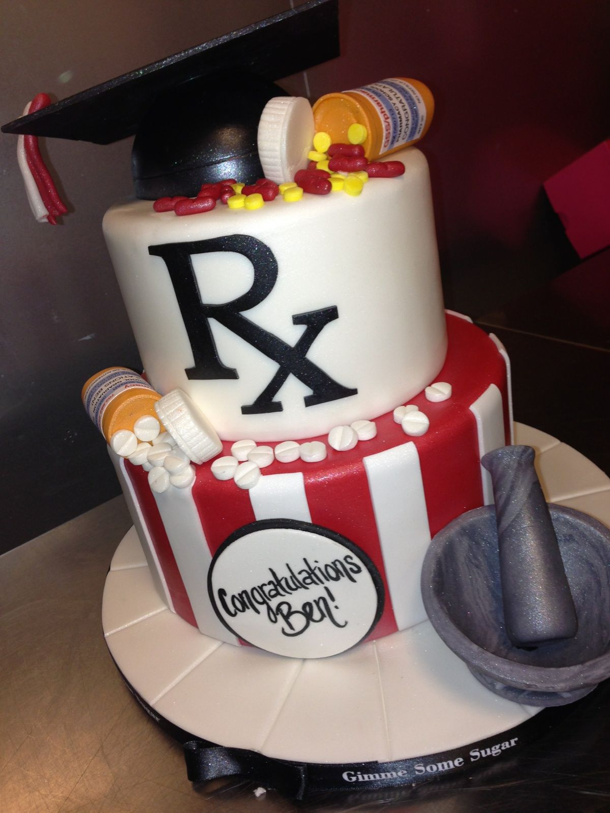 Pharmacy Graduation Party Ideas
 Pharmacy graduation cake ChefJChance Cakes
