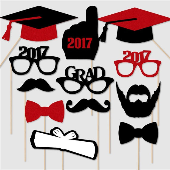 Photo Booth Ideas For Graduation Party
 custom 2017 2018 Graduation Portrait Glasses Birthday