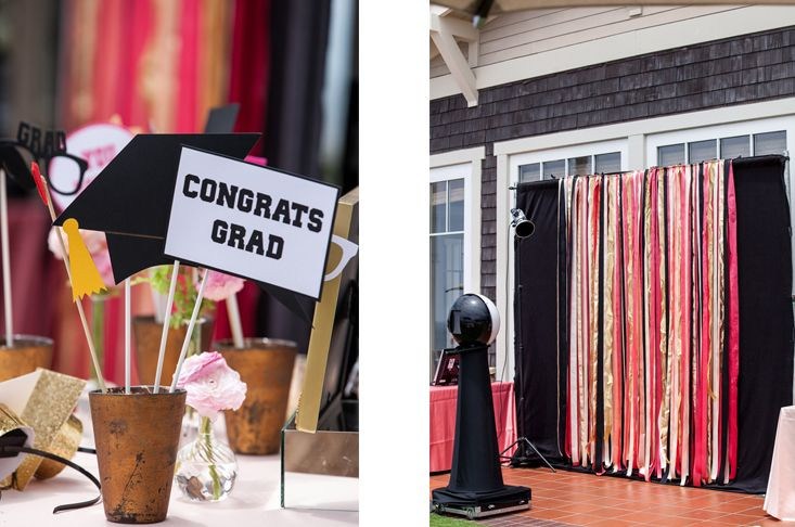 Photo Booth Ideas For Graduation Party
 photo booth backdrop ribbon backdrop graduation photo