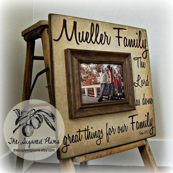 Picture Frames With Quotes About Family
 Personalized Family Name Sign Picture Frame Quote You