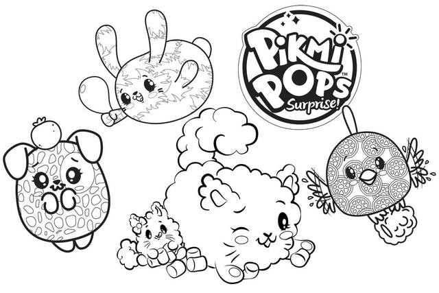 Pikmi Pops Coloring Pages
 Top Pikmi Pops Characters Coloring Pages