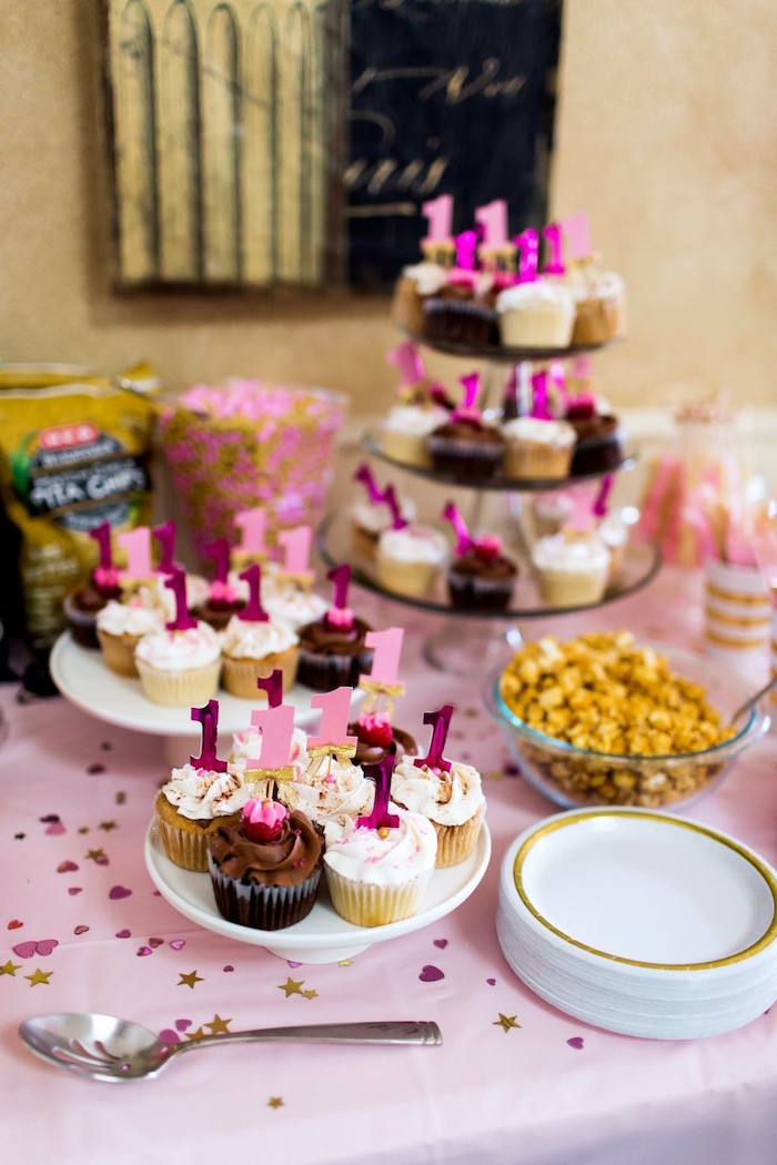 Pink And Gold Birthday Party Ideas
 Kara s Party Ideas Pink & Gold Cancer Free 1st Birthday