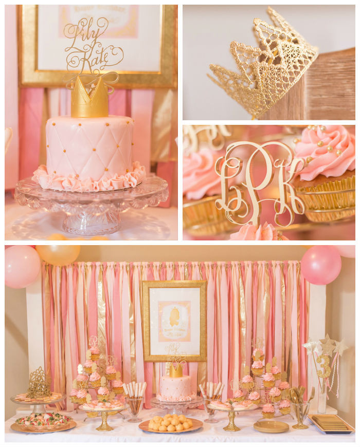 Pink And Gold Birthday Party Ideas
 Kara s Party Ideas Pink & Gold Princess Themed Birthday Party
