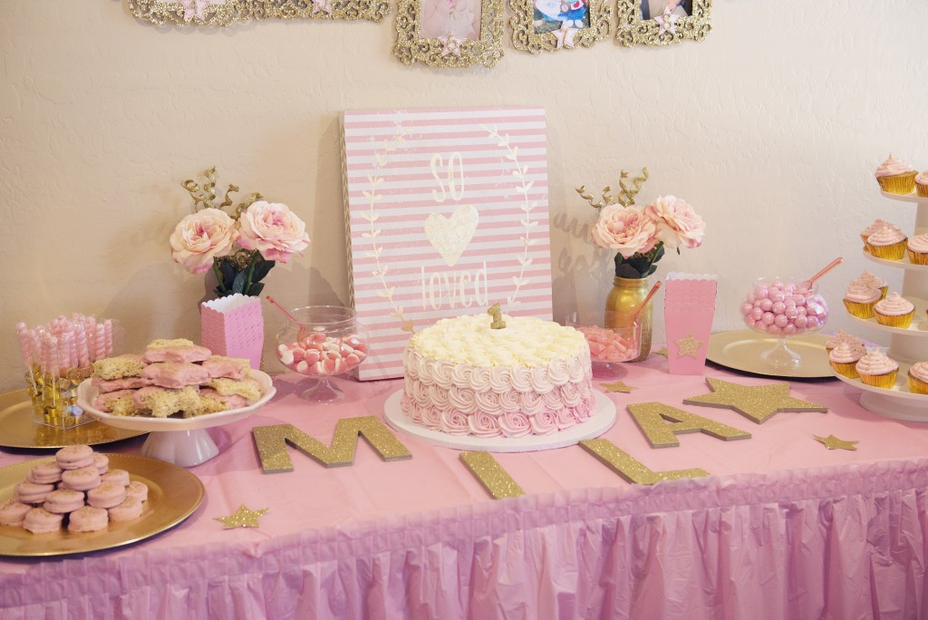 Pink And Gold Birthday Party Ideas
 Miss Mila s First Birthday Party Pink & Gold Twinkle