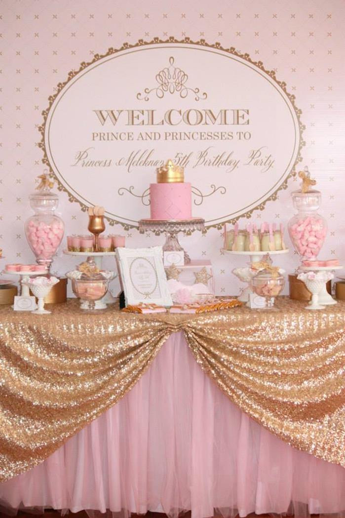 Pink And Gold Birthday Party Ideas
 Kara s Party Ideas Pink Gold Royal Princess Party Planning