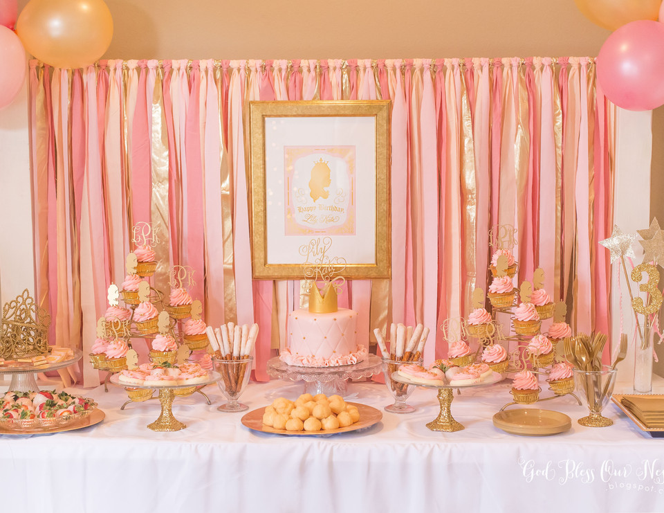 Pink And Gold Birthday Party Ideas
 Princess Birthday "Lily Kate s Pink and Gold Princess