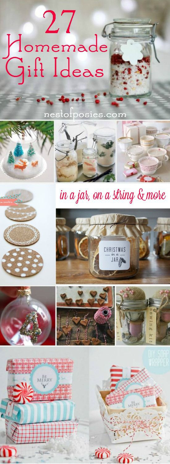 Pinterest DIY Christmas Gifts
 27 Homemade Gift Ideas for Christmas hostess teacher and