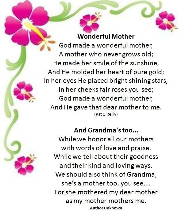 Pinterest Mothers Day Quotes
 poems for kids