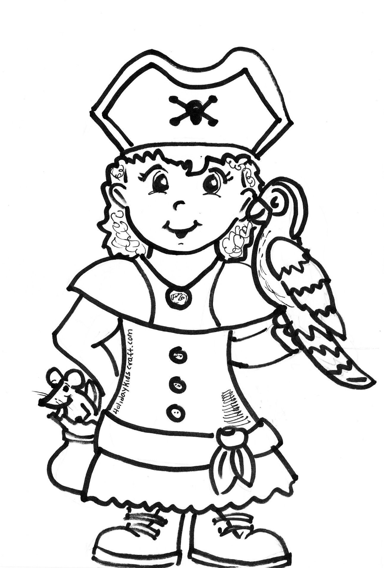 Pirate Coloring Pages Kids
 girl pirate coloring page