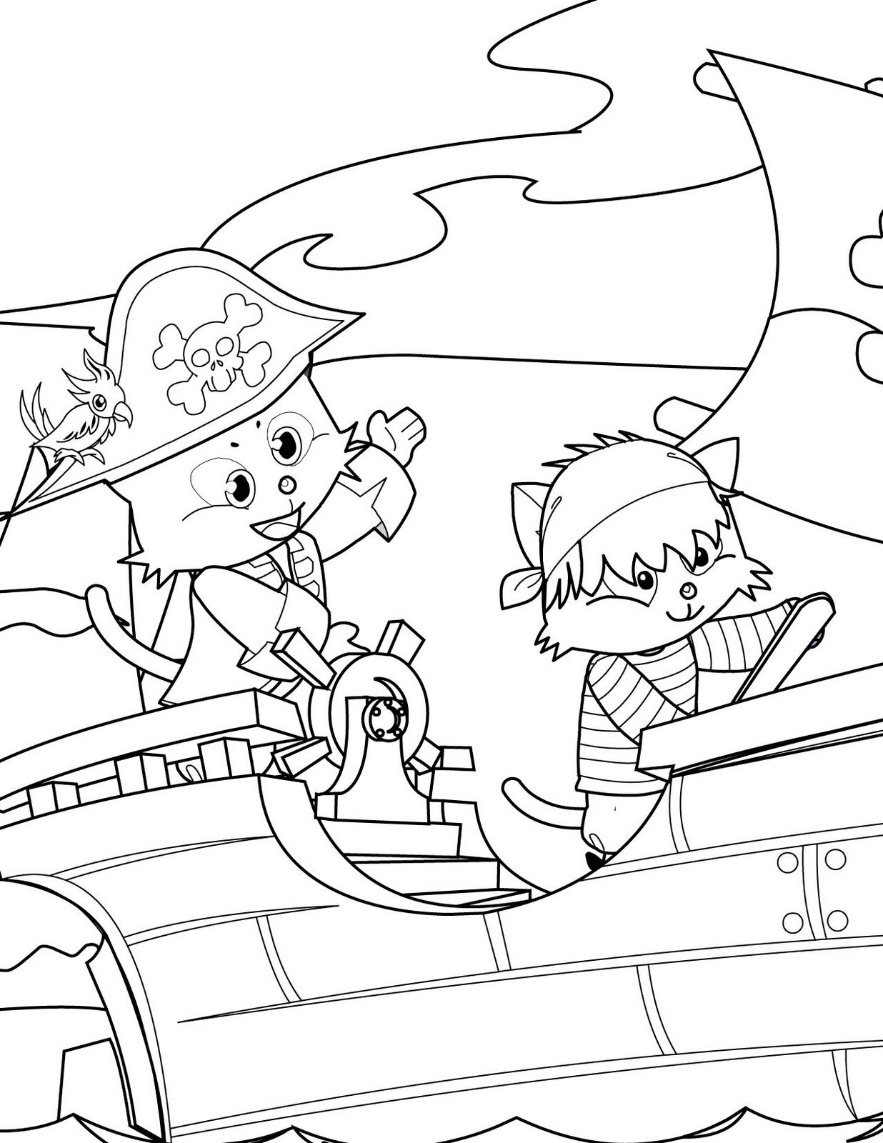 Pirate Coloring Pages Kids
 blog creation2 10 Pirates Coloring Pages to Print and