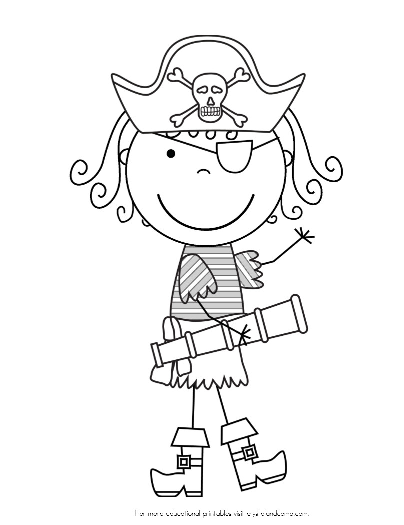 Pirate Coloring Pages Kids
 Pirate Color Pages for Kids