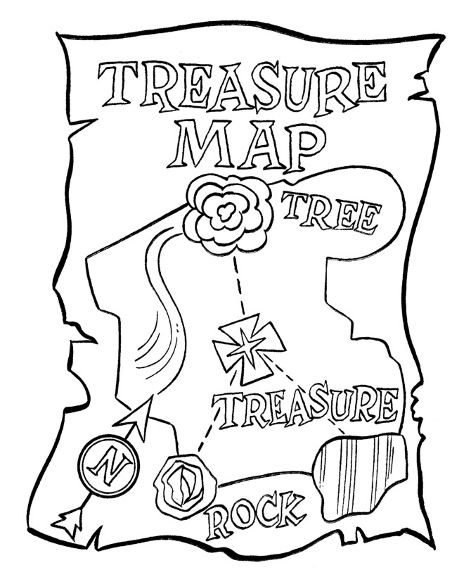 Pirate Coloring Pages Kids
 Pirate Treasure Map Coloring Pages Coloring Home