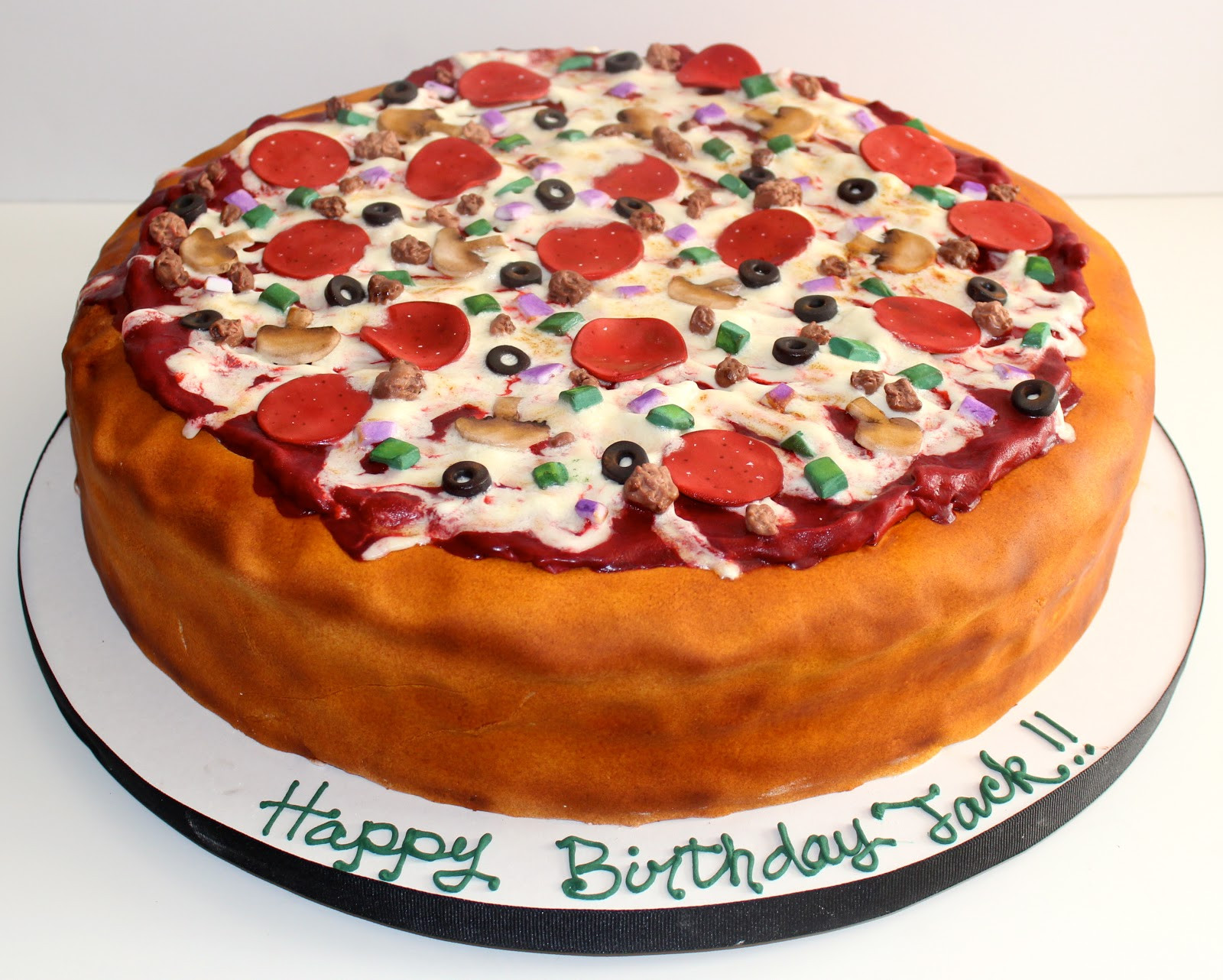 Pizza Birthday Cake
 Sweet Stirrings Pizza It s whats for birthday cake