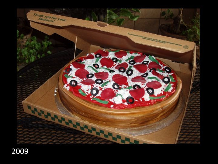 Pizza Birthday Cake
 Pizza themed birthday cake