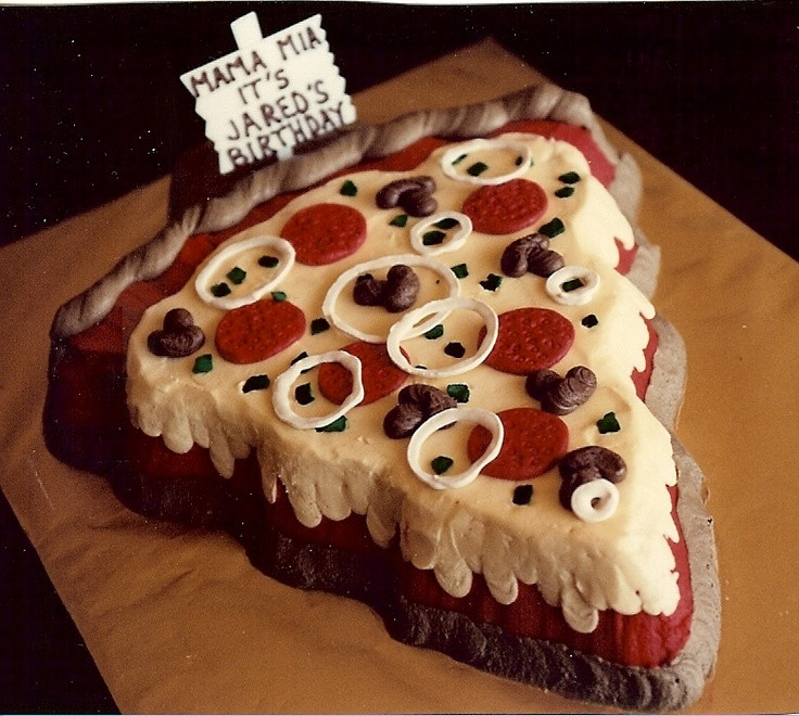 Pizza Birthday Cake
 Pizza Birthday cake by Janet s Sugar Art Richmond VA
