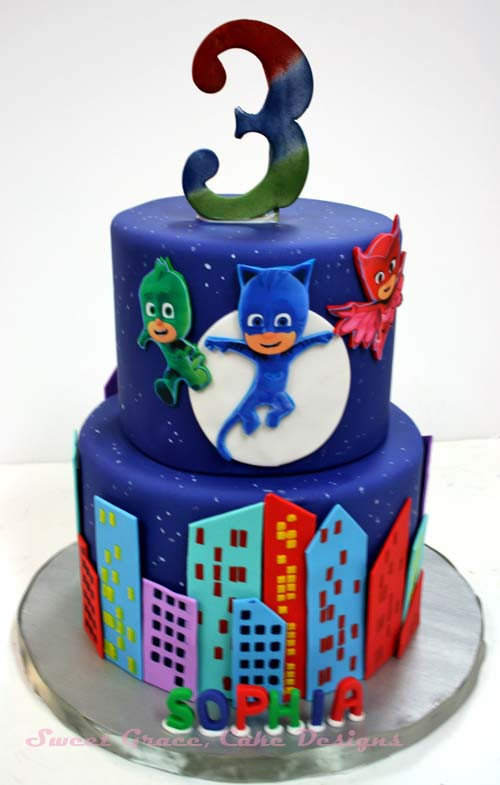 Pj Masks Birthday Cake
 Birthday Cakes NJ PJ Mask Specialty Cakes