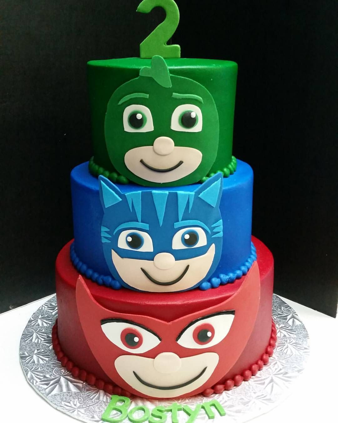 Pj Masks Birthday Cake Ideas
 PJ masks inspired birthday cake customcake