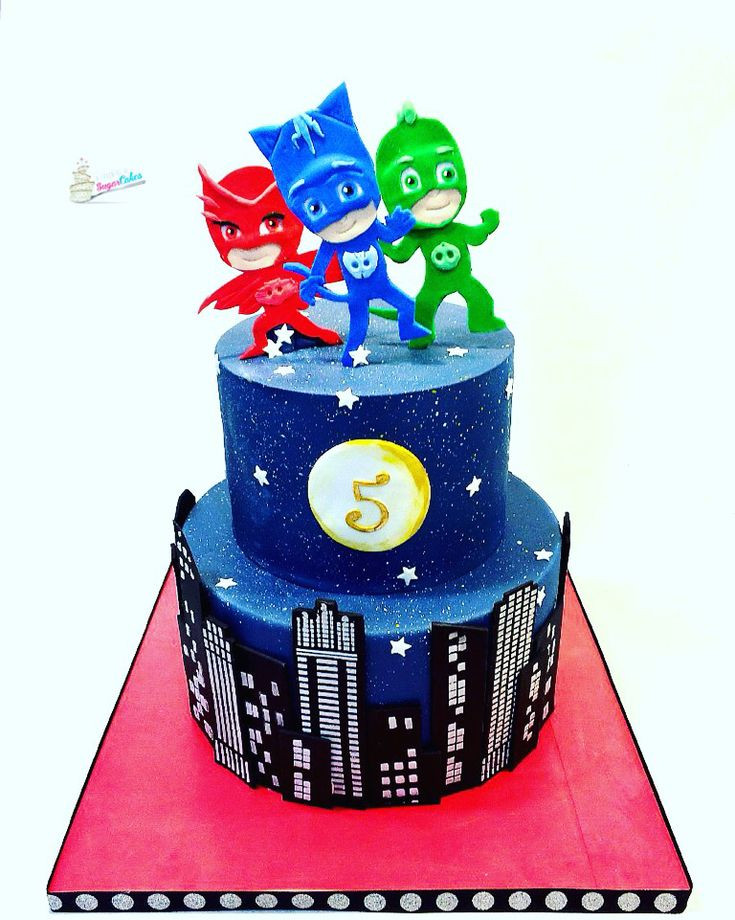 Pj Masks Birthday Cake Ideas
 Pj masks cake Spoonful of Sugar
