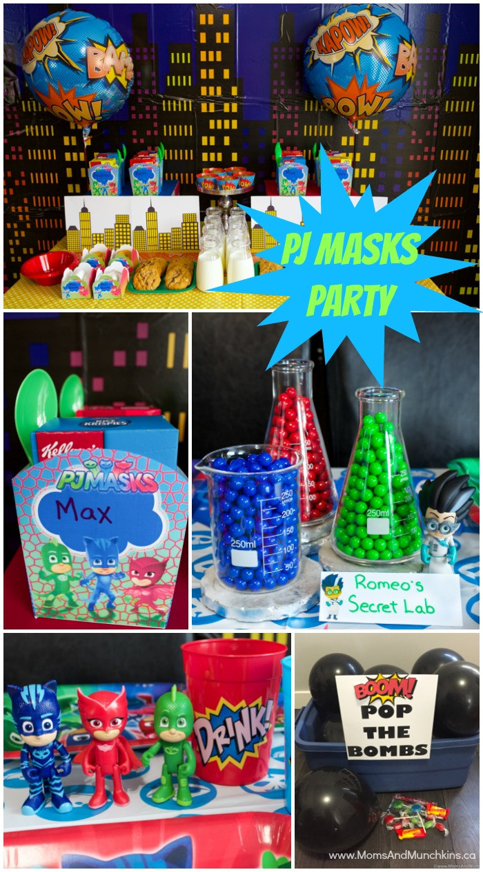 Pj Masks Birthday Decorations
 PJ Masks Party Ideas and Printables Moms & Munchkins