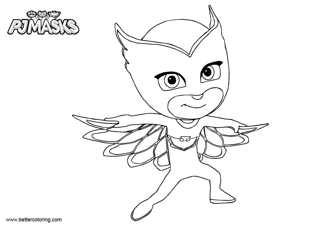 Pj Masks Luna Girl Coloring Pages
 Owlette from Pj Masks Coloring Pages Free Printable