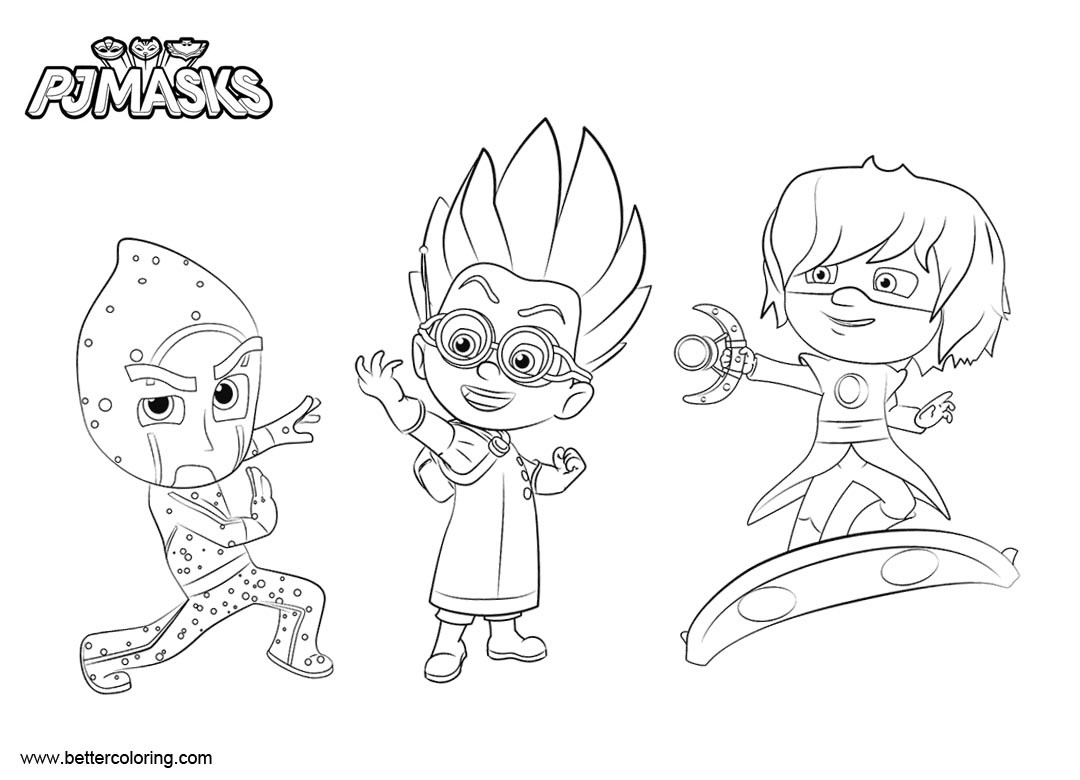 Pj Masks Luna Girl Coloring Pages
 PJ Masks Coloring Pages Luna Girl Romeo and Night Ninja