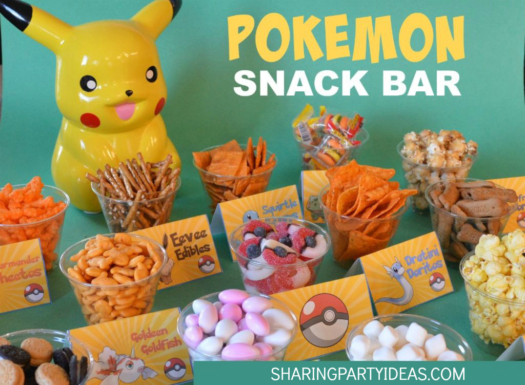 Pokemon Birthday Party Food Ideas
 Pokemon Food Cards PDF Files