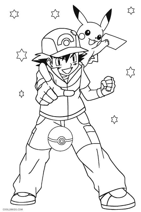 Pokemon Boys Coloring Pages Pikachu
 Printable Pikachu Coloring Pages For Kids