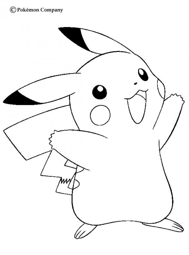 Pokemon Boys Coloring Pages Pikachu
 Happy Pikachu Pokemon coloring page More Eletric Pokemon