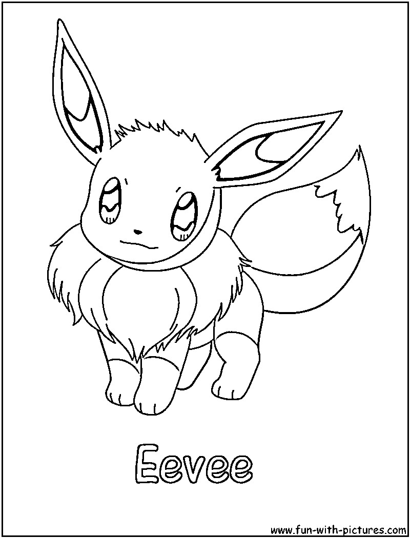 Pokemon Coloring Pages For Kids
 Pokemon " Eeve " Coloring Pages Kids