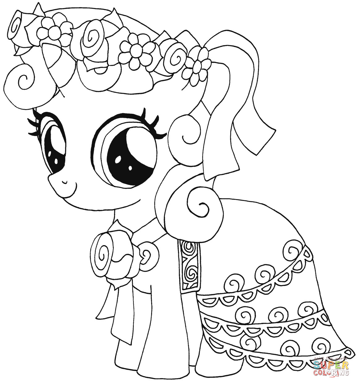 Pony Printable Coloring Pages
 My Little Pony Sweetie Belle coloring page
