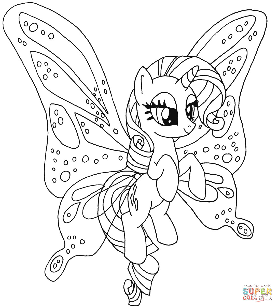 Pony Printable Coloring Pages
 Rarity Pony coloring page