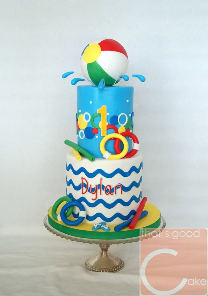 Pool Party Cake Ideas
 25 best ideas about Swim party cupcakes on Pinterest