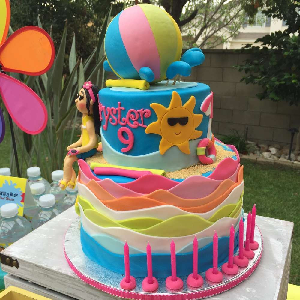 Pool Party Cake Ideas For Birthdays
 Swimming Pool Summer Party Summer Party Ideas in 2019