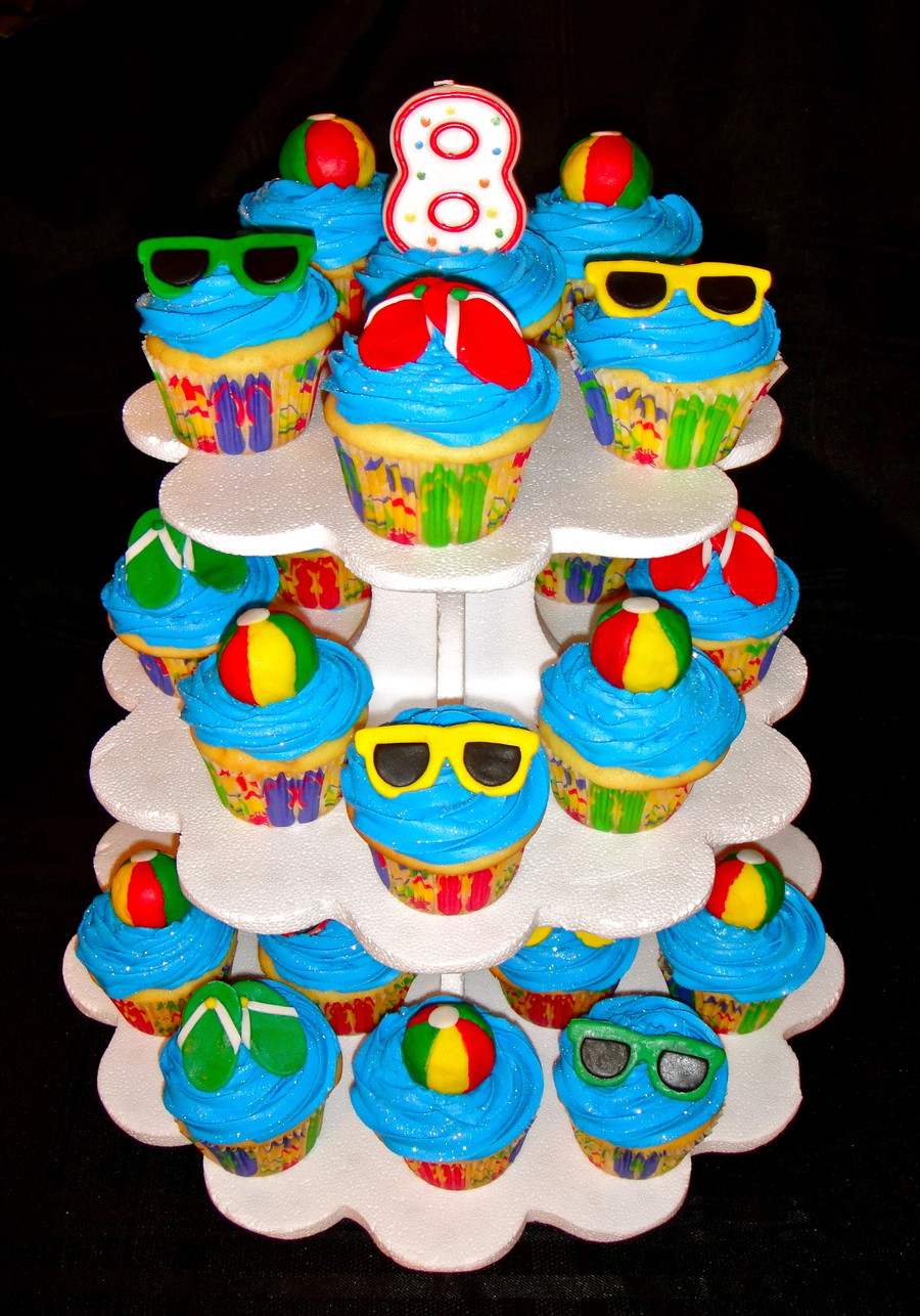 Pool Party Cake Ideas For Birthdays
 Pool Party Cupcakes CakeCentral