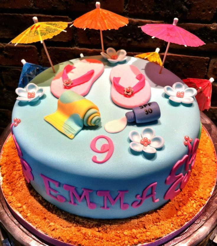 Pool Party Cake Ideas For Birthdays
 26 best images about cakes pool party on Pinterest
