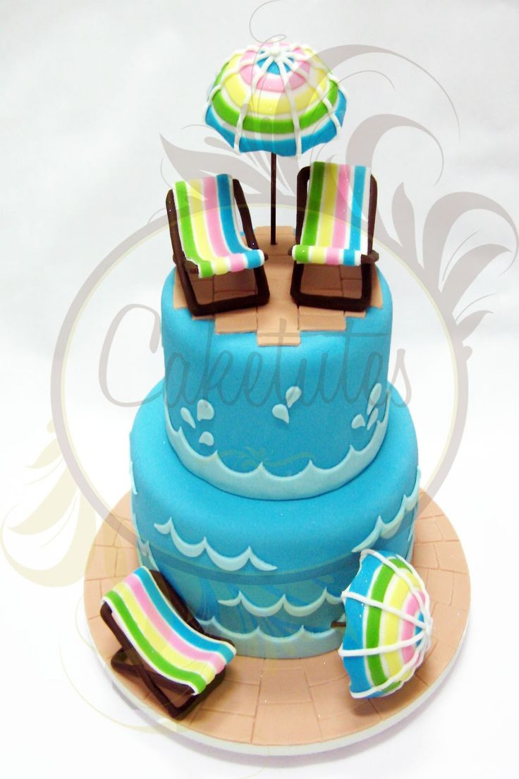 Pool Party Cake Ideas
 Pool Party Cake Caketutes Cake Designer Bolo festa na