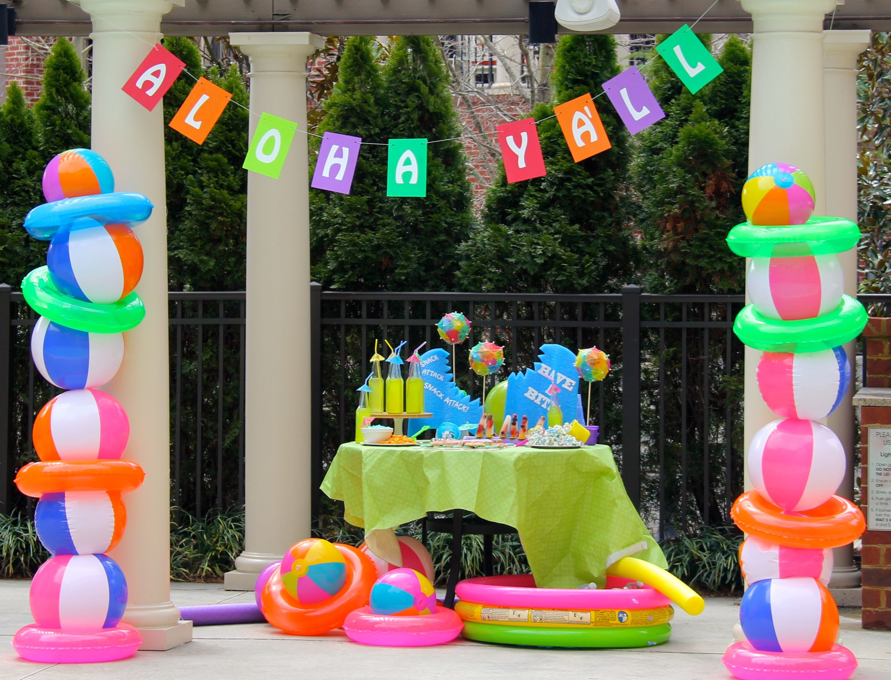 Pool Party Centerpieces Ideas
 Beach Ball Party Decor – Call Us Suzy … Birthday
